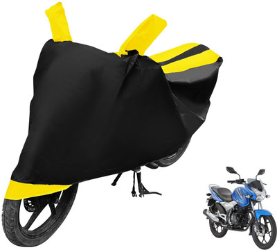 Auto Hub Two Wheeler Cover for Bajaj(Discover 125 DTS-i, Black, Yellow)