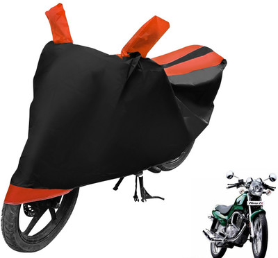 Auto Hub Two Wheeler Cover for TVS(Fiero F2, Black, Orange)