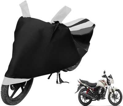 MOCKHE Two Wheeler Cover for Suzuki(Sling Shot Plus, Black, White)