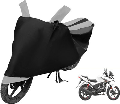 Auto Hub Two Wheeler Cover for Hero(Ignitor, Black, Silver)