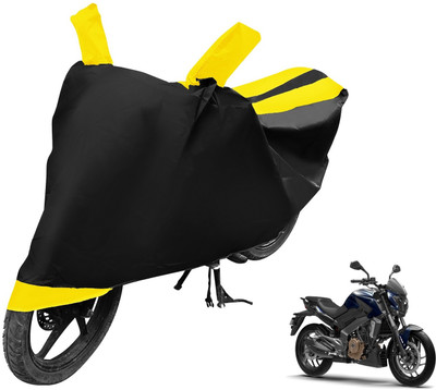 MOCKHE Two Wheeler Cover for Bajaj(Dominar, Black, Yellow)