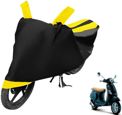 Auto Hub Two Wheeler Cover for Vespa(Piaggio Vespa, Black, Yellow)