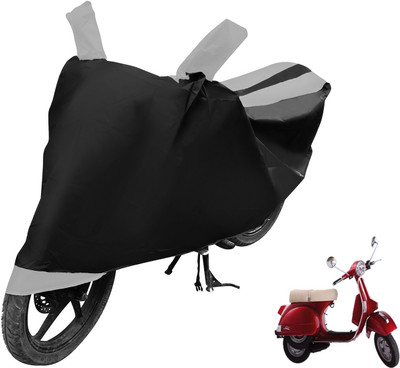 MOCKHE Two Wheeler Cover for LML(Star Euro, Black, Silver)