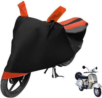 Auto Hub Two Wheeler Cover for Bajaj(Chetak, Black, Orange)