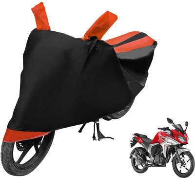 MOCKHE Two Wheeler Cover for Yamaha(Fazer, Black, Orange)