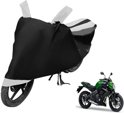 MOCKHE Two Wheeler Cover for Kawasaki(Z250, Black, White)