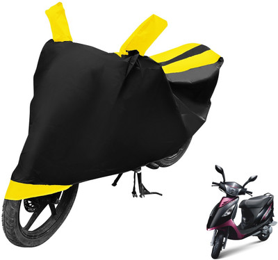 MOCKHE Two Wheeler Cover for TVS(Scooty Streak, Black, Yellow)
