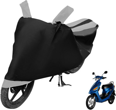 MOCKHE Two Wheeler Cover for Indian(Yo Electron, Black, Silver)
