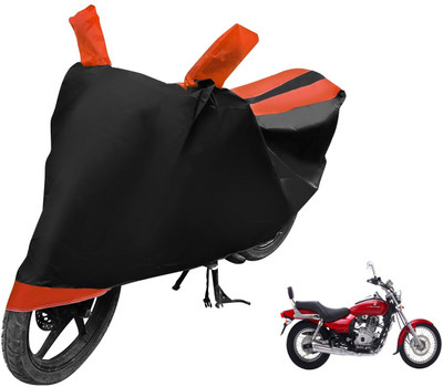 Auto Hub Two Wheeler Cover for Bajaj(Avenger 220 DTS-i, Black, Orange)