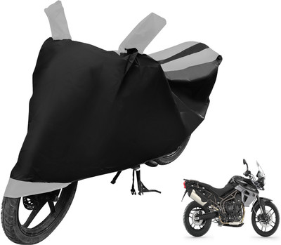 MOCKHE Two Wheeler Cover for Triumph(Tiger 800 XR, Black, Silver)