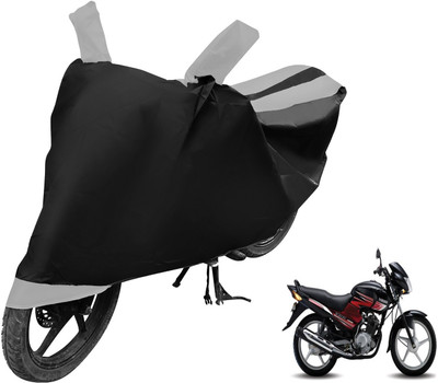 Auto Hub Two Wheeler Cover for Yamaha(YBR 125, Black, Silver)