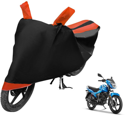 Auto Hub Two Wheeler Cover for TVS(Victor GLX, Black, Orange)