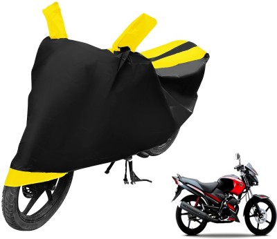 Auto Hub Two Wheeler Cover for Yamaha(Gladiator, Black, Yellow)