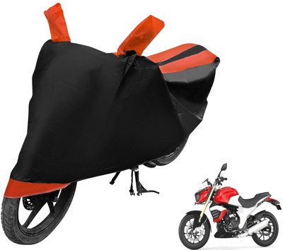 Auto Hub Two Wheeler Cover for Mahindra(Mojo, Black, Orange)