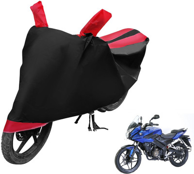 MOCKHE Two Wheeler Cover for Bajaj(Pulsar AS 150, Black, Red)