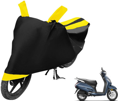 Auto Hub Two Wheeler Cover for Honda(Activa 3G, Black, Yellow)