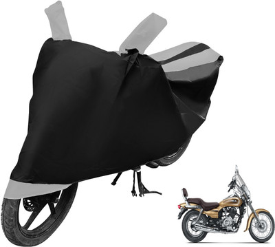 Auto Hub Two Wheeler Cover for Bajaj(Avenger 220 Cruise, Black, Silver)