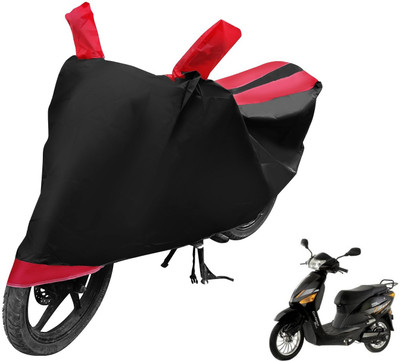 Auto Hub Two Wheeler Cover for Hero(Electric Zippy, Black, Red)