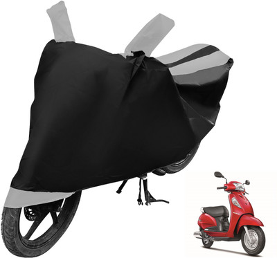 Auto Hub Two Wheeler Cover for Suzuki(Access SE, Black, Silver)
