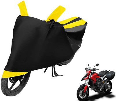 MOCKHE Two Wheeler Cover for Ducati(Hyperstrada, Black, Yellow)