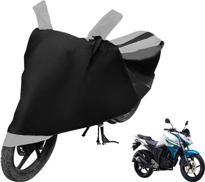 Auto Hub Two Wheeler Cover for Yamaha(FZ-S, Black, Silver)