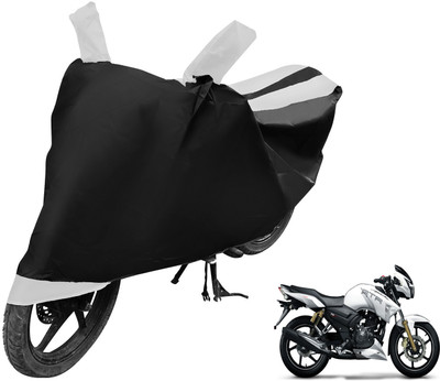 Auto Hub Two Wheeler Cover for TVS(Apache RTR 160, Black, White)