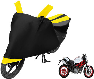 MOCKHE Two Wheeler Cover for Ducati(Monster 796 S2R, Black, Yellow)