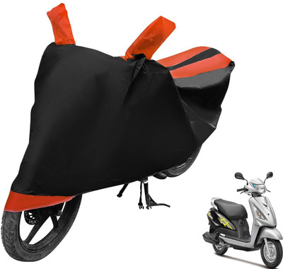 Auto Hub Two Wheeler Cover for Suzuki(Swish, Black, Orange)