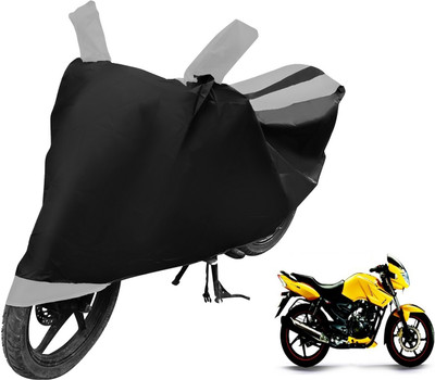 Auto Hub Two Wheeler Cover for TVS(Apache, Black, Silver)