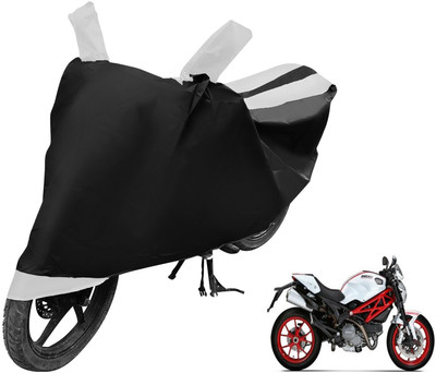 MOCKHE Two Wheeler Cover for Ducati(Monster 796 S2R, Black, White)