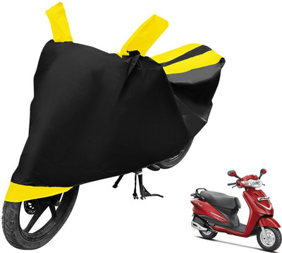 MOCKHE Two Wheeler Cover for Hero(Duet, Black, Yellow)