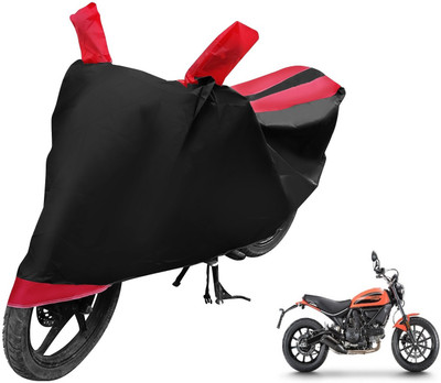 MOCKHE Two Wheeler Cover for Ducati(Scrambler, Black, Red)