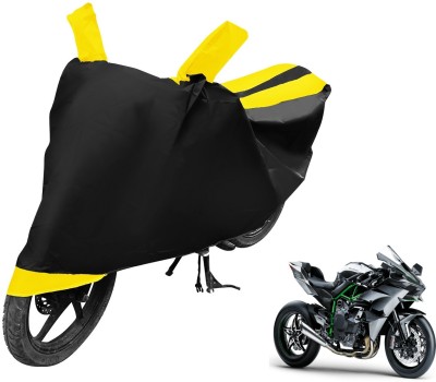 MOCKHE Two Wheeler Cover for Kawasaki(Ninja 1000, Black, Yellow)