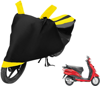 MOCKHE Two Wheeler Cover for Hero(Moto Corp Duet, Black, Yellow)