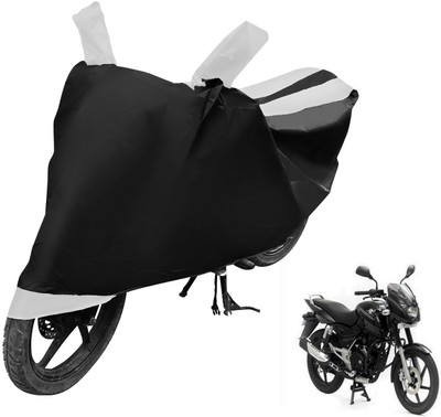 Auto Hub Two Wheeler Cover for Bajaj(Pulsar 150, Black, White)