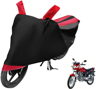 MOCKHE Two Wheeler Cover for Hero(Ambition, Black, Red)