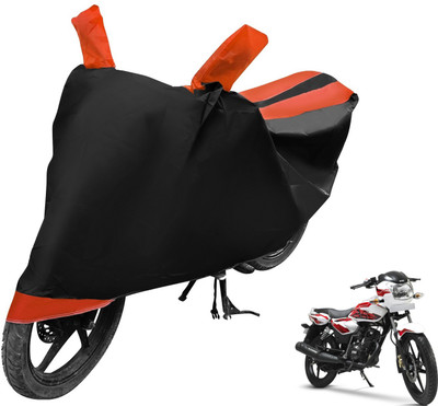 MOCKHE Two Wheeler Cover for TVS(Phoenix 125, Black, Orange)