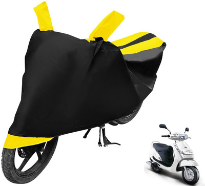 MOCKHE Two Wheeler Cover for Mahindra(Duro 125, Black, Yellow)