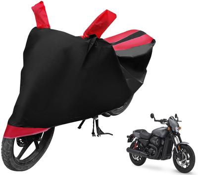 MOCKHE Two Wheeler Cover for Harley Davidson(Black, Red)