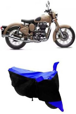 PRPaccessories Two Wheeler Cover for Royal Enfield(Bullet 350 Twinspark, Black, Blue)