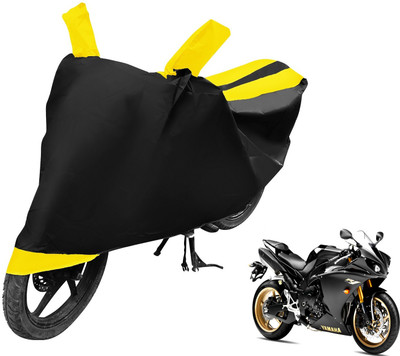 MOCKHE Two Wheeler Cover for Yamaha(YZF R1, Black, Yellow)