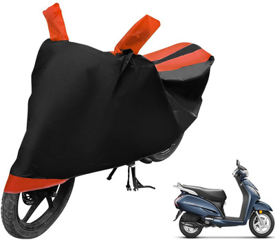 MOCKHE Two Wheeler Cover for Honda(Activa 3G, Black, Orange)