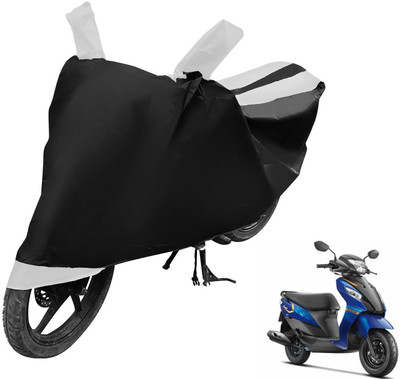 Auto Hub Two Wheeler Cover for Suzuki(Let's, Black, White)