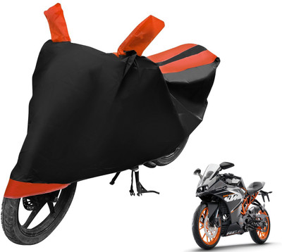 Auto Hub Two Wheeler Cover for KTM(RC 390, Black, Orange)