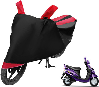 Auto Hub Two Wheeler Cover for Mahindra(Rodeo RZ, Black, Red)