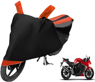 MOCKHE Two Wheeler Cover for Hyosung(GT250R, Black, Orange)