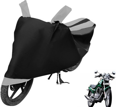 MOCKHE Two Wheeler Cover for TVS(Fiero F2, Black, Silver)