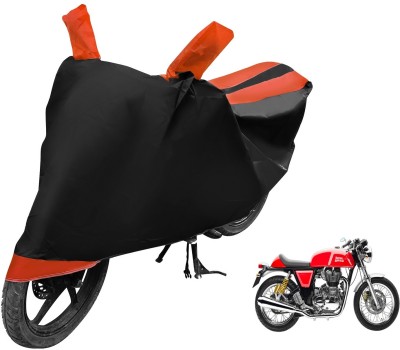 MOCKHE Two Wheeler Cover for Royal Enfield(Continental GT, Black, Orange)