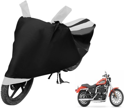 Auto Hub Two Wheeler Cover for Harley Davidson(XL 883, Black, White)