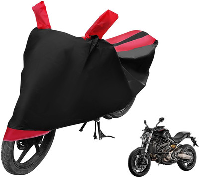 Auto Hub Two Wheeler Cover for Ducati(Monster 821, Black, Red)